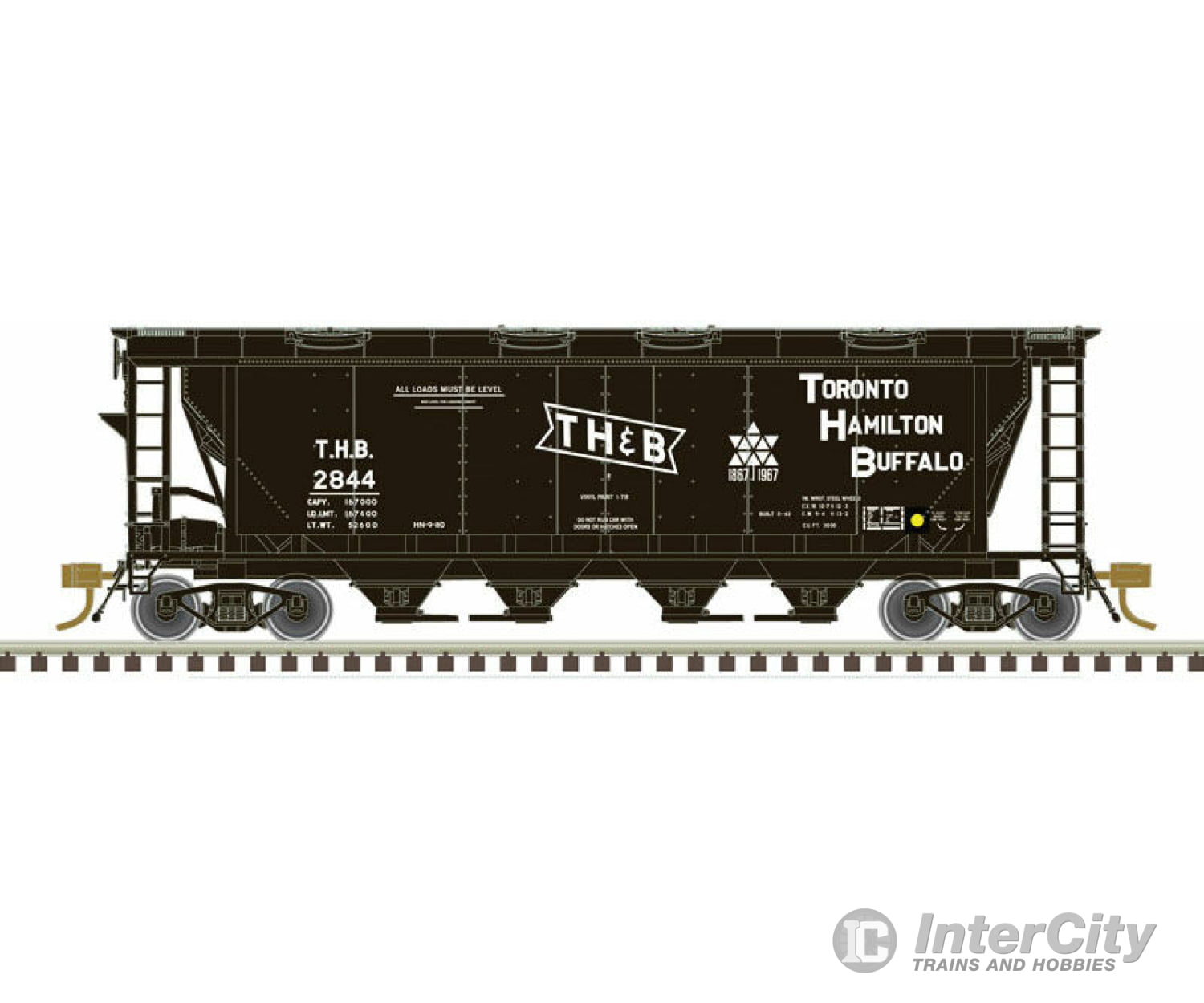 Atlas Ho 20006373 Slab-Side Covered Hopper - Ready To Run Master(R) -- Toronto Hamilton & Buffalo