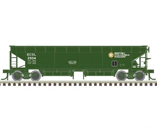 Atlas 20006798 70-Ton Hart Ballast Car - Ready To Run Master(R) -- British Columbia Railway 2504