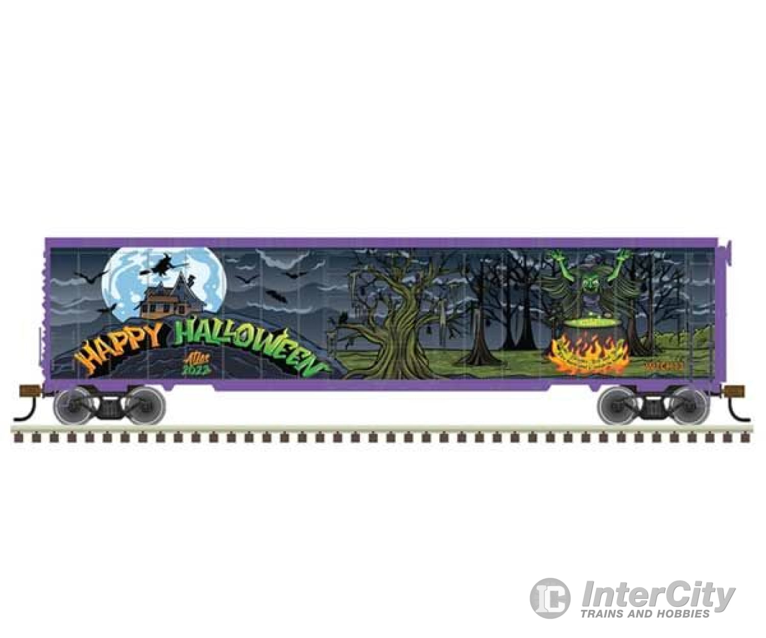 Atlas Ho 20006954 Postwar 50 Single-Door Boxcar - Ready To Run Master(R) -- Halloween Wtch #2022