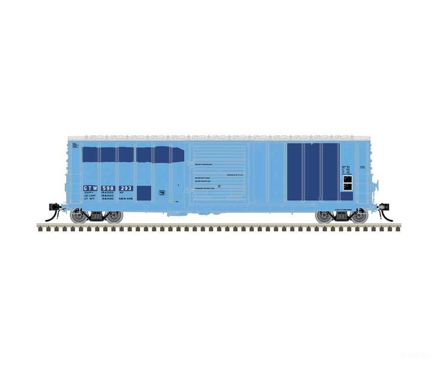 Atlas HO 20007548 CNCF 5000 50’ Boxcar - Master(R) - Grand Trunk Western #598346 (Ex-RI light blue dark blue white)