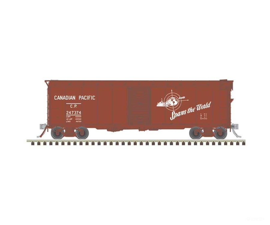 Atlas HO 20007895 40’ Minibox Boxcar - Master(R) - Canadian Pacific #241170 (Boxcar Red Spans the World logo) - Freight