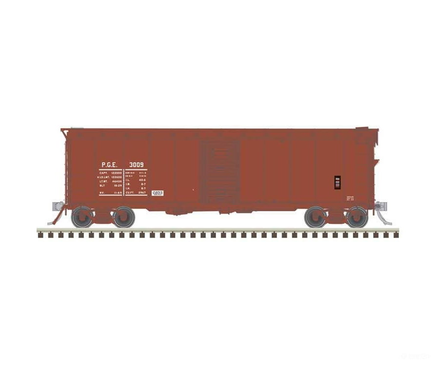 Atlas HO 20007906 40’ Minibox Boxcar - Master(R) - Pacific Great Eastern #3025 (Boxcar Red) - Freight Cars