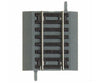 Atlas Ho 454 True-Track(R) Code 83 Track & Roadbed System -- Straight Section - 2 5.1Cm Pkg(4)