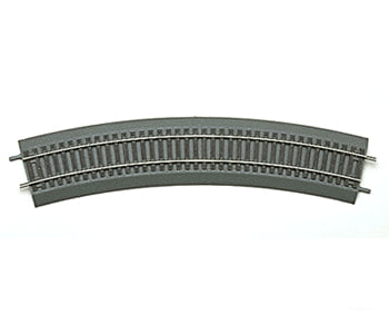 Atlas 460 True-Track(R) Code 83 Track & Roadbed System -- 18 Radius Curve Sections Pkg(4) Turnouts