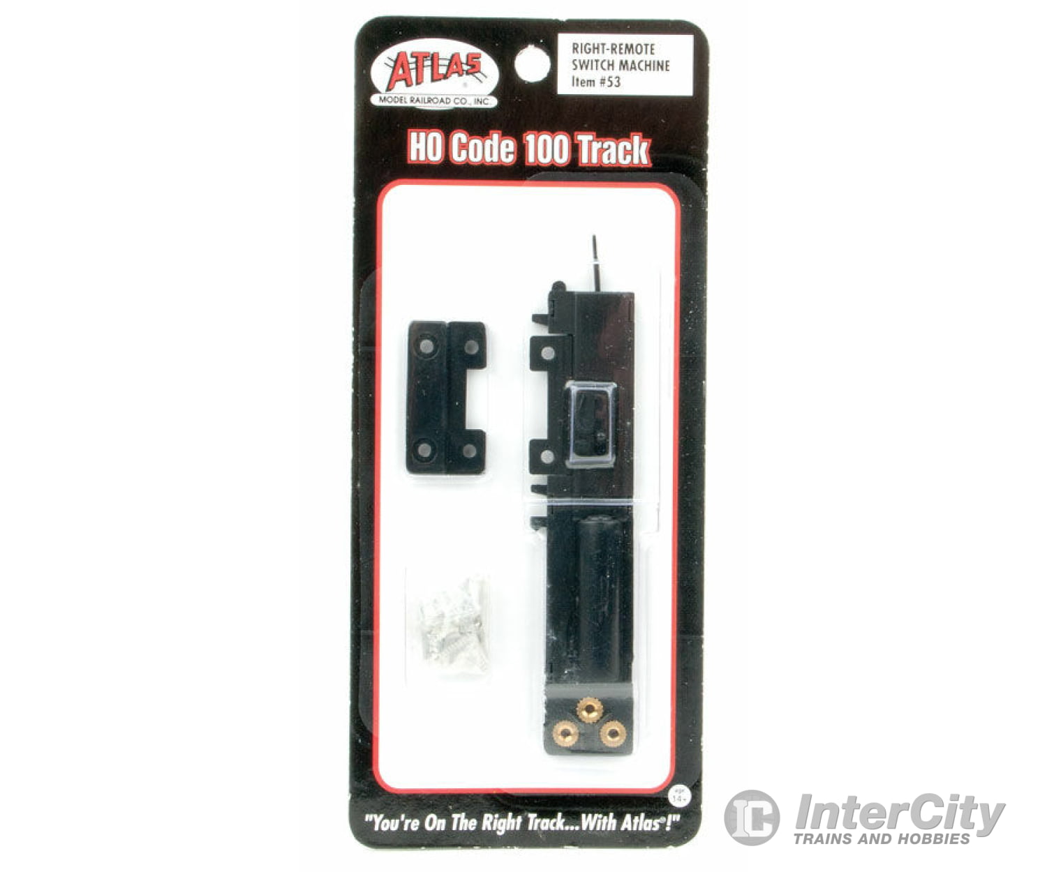 Atlas Ho 53 Remote Control Switch Machine -- Right Hand Black Ties Track & Turnouts