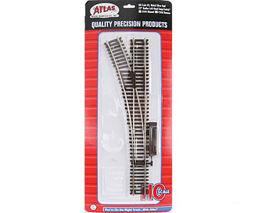 Atlas Ho 544 Code 83 Snap-Switch(R) Manual Turnout -- 22 Radius Left Hand Track & Turnouts