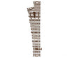 Atlas Ho 561 Code 83 Custom-Line(R) Turnout W/Nickel-Silver Rail & Brown Ties -- #4 Left Hand Track