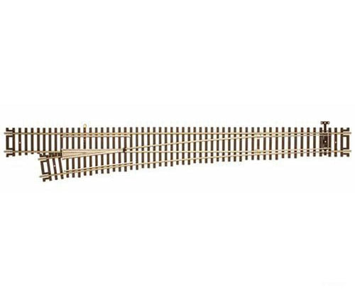 Atlas Ho 565 Code 83 Custom-Line(R) Mark Iv Turnout W/Nickel-Silver Rail & Brown Ties -- #8 Left