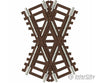 Atlas Ho 573 Code 83 Crossing - Nickel Silver With Brown Ties -- 25 Degrees Track & Turnouts