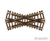 Atlas Ho 574 Code 83 Crossing - Nickel Silver With Brown Ties -- 30 Degrees Track & Turnouts