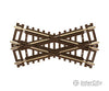 Atlas Ho 574 Code 83 Crossing - Nickel Silver With Brown Ties -- 30 Degrees Track & Turnouts