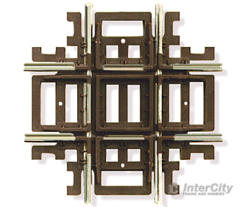 Atlas Ho 577 Code 83 Crossing - Nickel Silver With Brown Ties -- 90 Degrees Track & Turnouts
