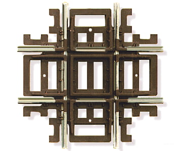 Atlas Ho 577 Code 83 Crossing - Nickel Silver With Brown Ties -- 90 Degrees Track & Turnouts