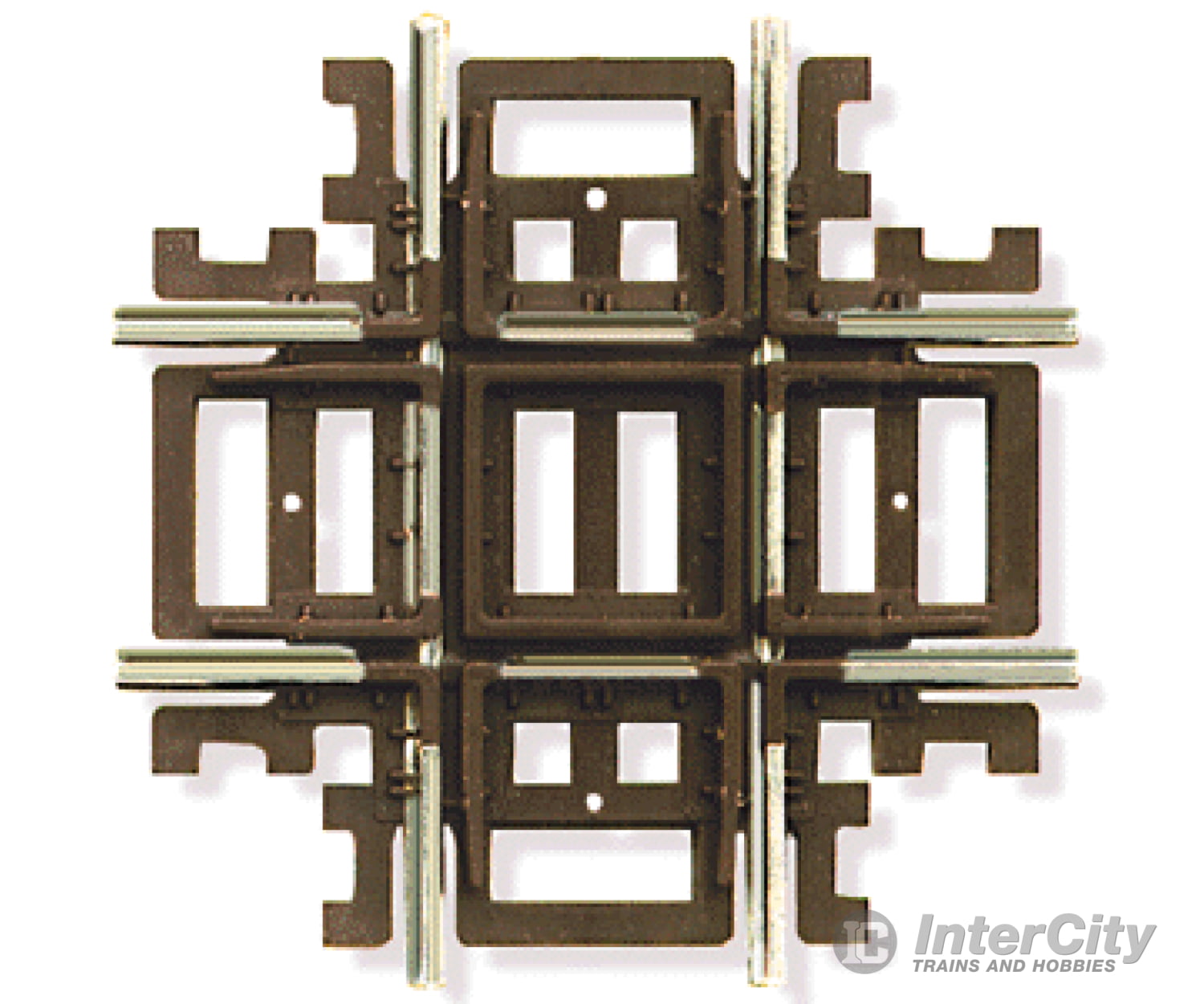 Atlas Ho 577 Code 83 Crossing - Nickel Silver With Brown Ties -- 90 Degrees Track & Turnouts