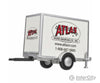 Atlas Ho 60000096 Standard Single-Axle Box Trailer - Assembled -- Model Railroad Company (White