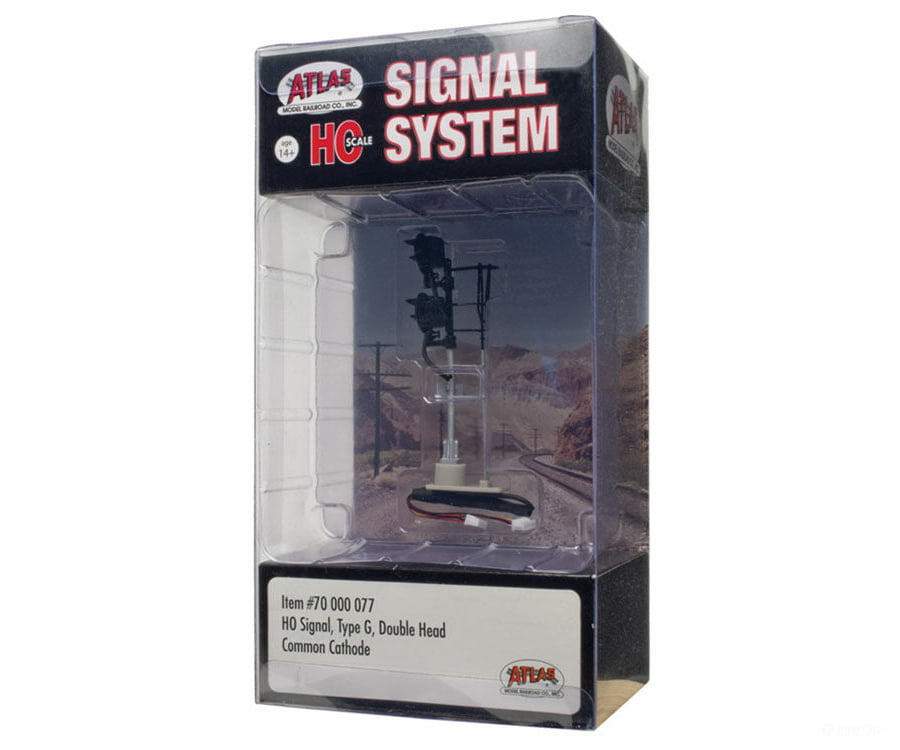 Atlas 70000077 All Scales Signal System -- Double-Head Type G Signals & Catenary