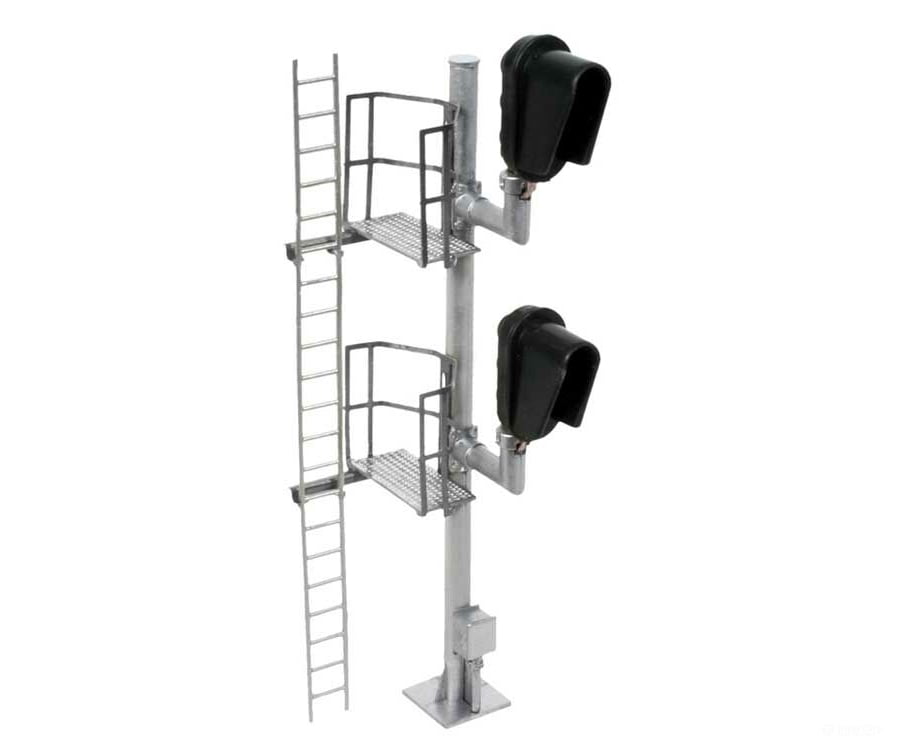Atlas 70000096 Double-Head Modern Hooded Signal - All Scales System -- Left Hand Signals & Catenary