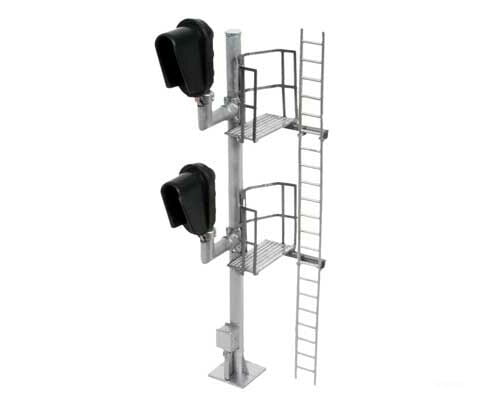 Atlas 70000097 Double-Head Modern Hooded Signal - All Scales System -- Right Hand Signals & Catenary