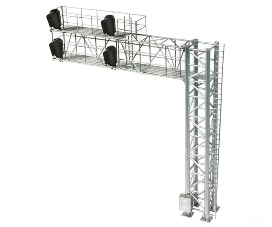 Atlas 70000099 2-Track Modern Cantilever Signal Bridge - All Scales System -- 4 Heads Right-Hand