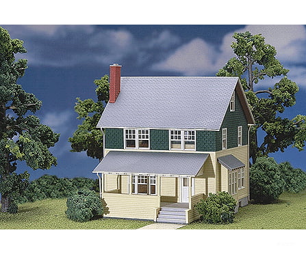 Atlas 711 Kates Colonial Home -- Kit - 4-1/4 X 5-5/8 5-1/8 10.6 14 12.8Cm Structures