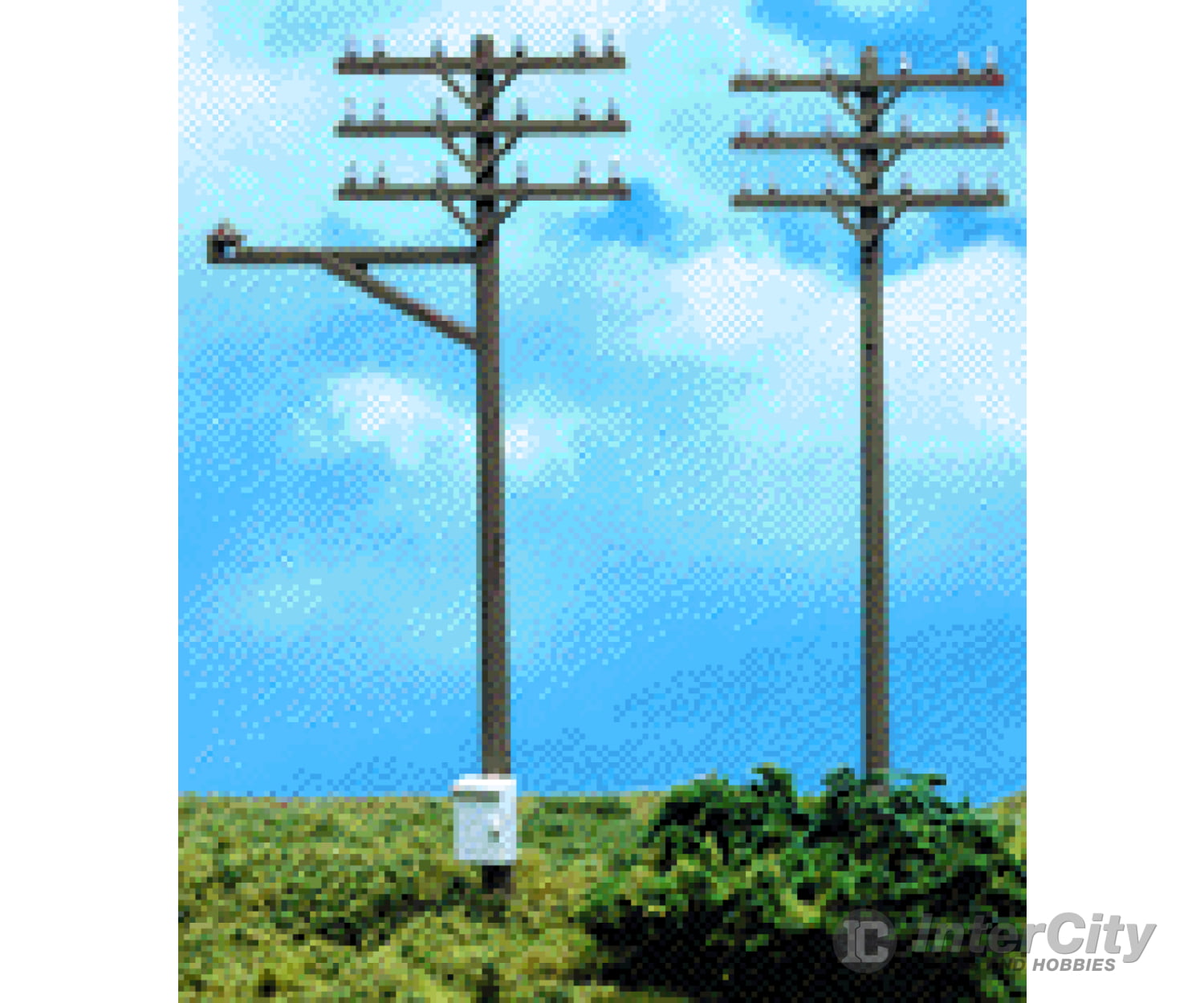 Atlas Ho 775 Telephone Poles -- Pkg(12) Scenery Details