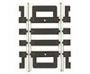 Atlas Ho 825 Straight Snap-Track(R) Nickel-Silver Rail -- 1-1/2 3.8Cm (Black Ties) Pkg(4) Track &