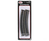 Atlas Ho 831 Code 100 Curved Snap-Track(R) Nickel-Silver Rail -- 15 Radius (Black Ties) Pkg(6) Track