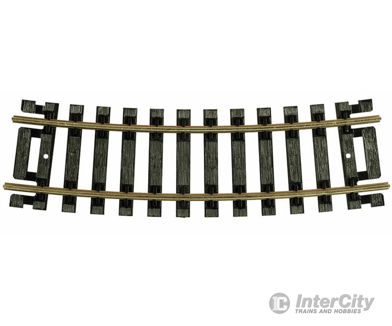 Atlas Ho 832 Code 100 Curved Snap-Track(R) Nickel-Silver Rail -- 1/2 Section 15 Radius (Black Ties)