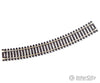 Atlas Ho 833 Code 100 Curved Snap-Track(R) Nickel-Silver Rail -- 18 Radius (Black Ties) Pkg(6) Track