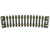 Atlas Ho 834 Code 100 Curved Snap-Track(R) Nickel-Silver Rail -- 1/2 Section 18 Radius (Black Ties)