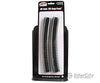Atlas Ho 837 Code 100 Curved Snap-Track(R) Nickel-Silver Rail -- 24 Radius (Black Ties) Pkg(6) Track