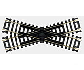 Atlas 839 Snap Track Crossing -- 30 Degrees Nickel-Silver Rail Black Ties & Turnouts
