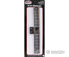 Atlas Ho 840 Terminal Section Snap-Track(R) Nickel-Siver Rail -- 9 Straight Black Ties Track &