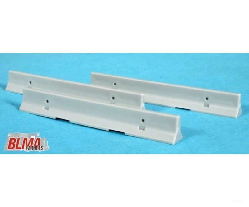 Atlas Blma4107 Concrete K-Rail Barrier -- Length: 2-11/16 6.8Cm Pkg(8) Other Scenery