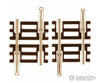 Atlas N 2008 Code 55 Track W/Nickel-Silver Rail & Brown Ties -- Straight - 3/4 1.9Cm Pkg(6) Turnouts