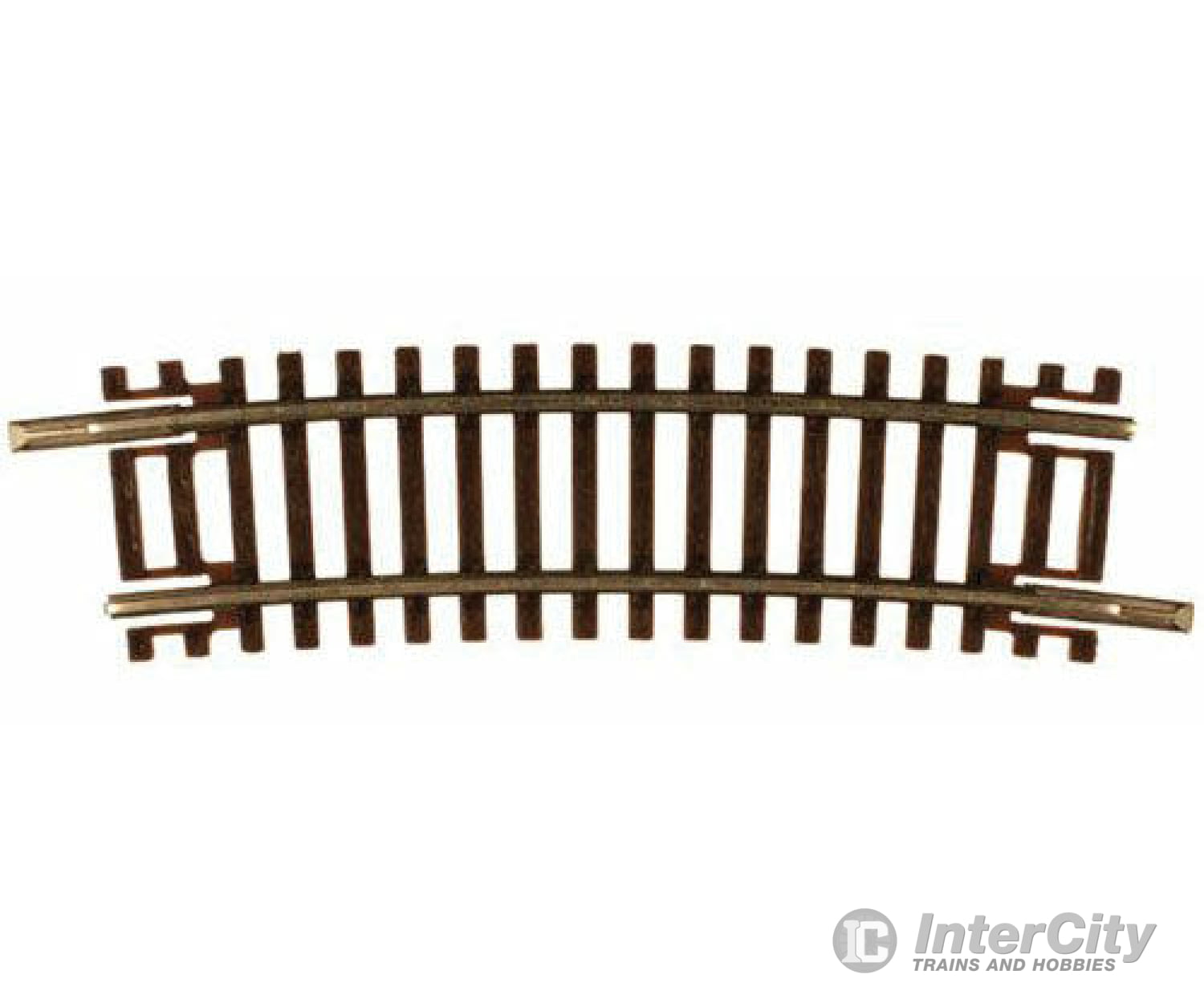 Atlas N 2013 Code 55 Track W/Nickel-Silver Rail & Brown Ties -- 11-1/4 Radius Half Curve Pkg(6)