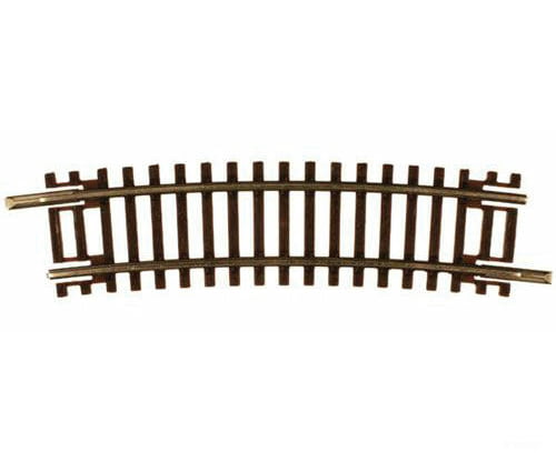 Atlas N 2015 Code 55 Track W/Nickel-Silver Rail & Brown Ties -- 12-1/2 Radius Half Curve Pkg(6)