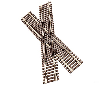 Atlas N 2042 Code 55 Track W/Nickel-Silver Rail & Brown Ties -- 30-Degree Crossing Turnouts