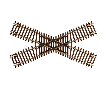 Atlas N 2043 Code 55 Track W/Nickel-Silver Rail & Brown Ties -- 45-Degree Crossing Turnouts