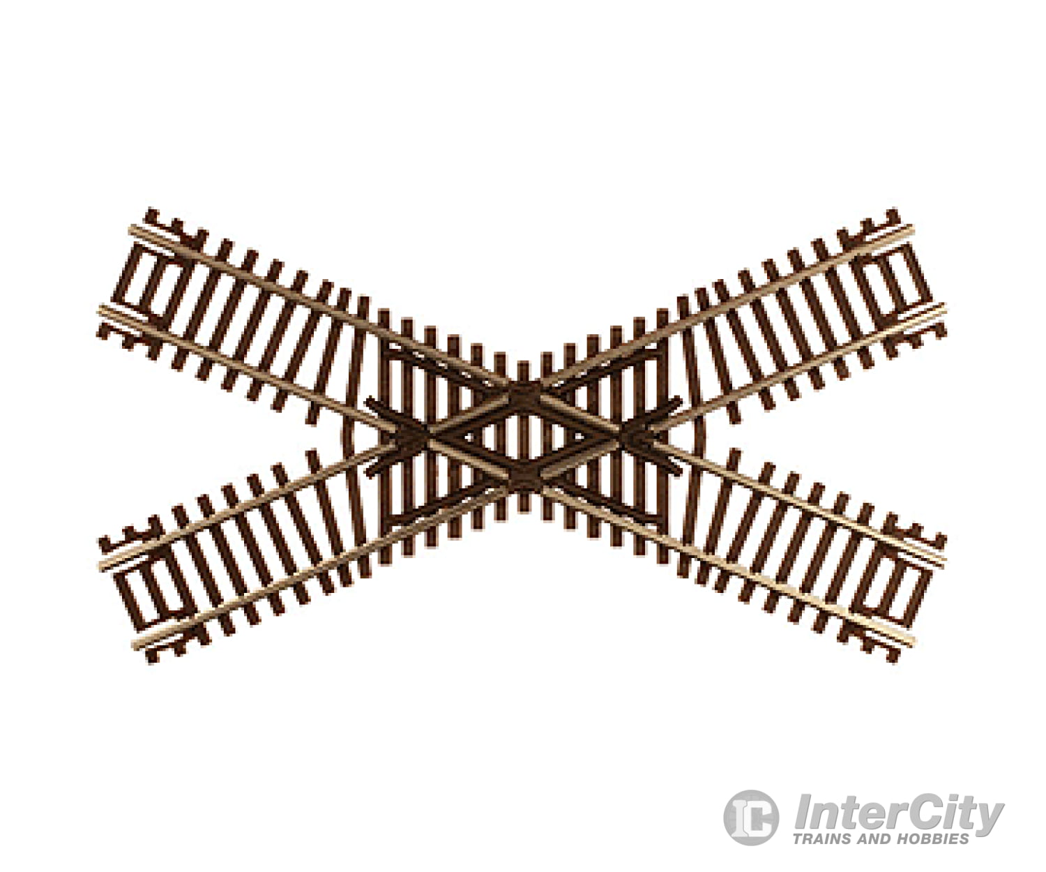 Atlas N 2043 Code 55 Track W/Nickel-Silver Rail & Brown Ties -- 45-Degree Crossing Turnouts