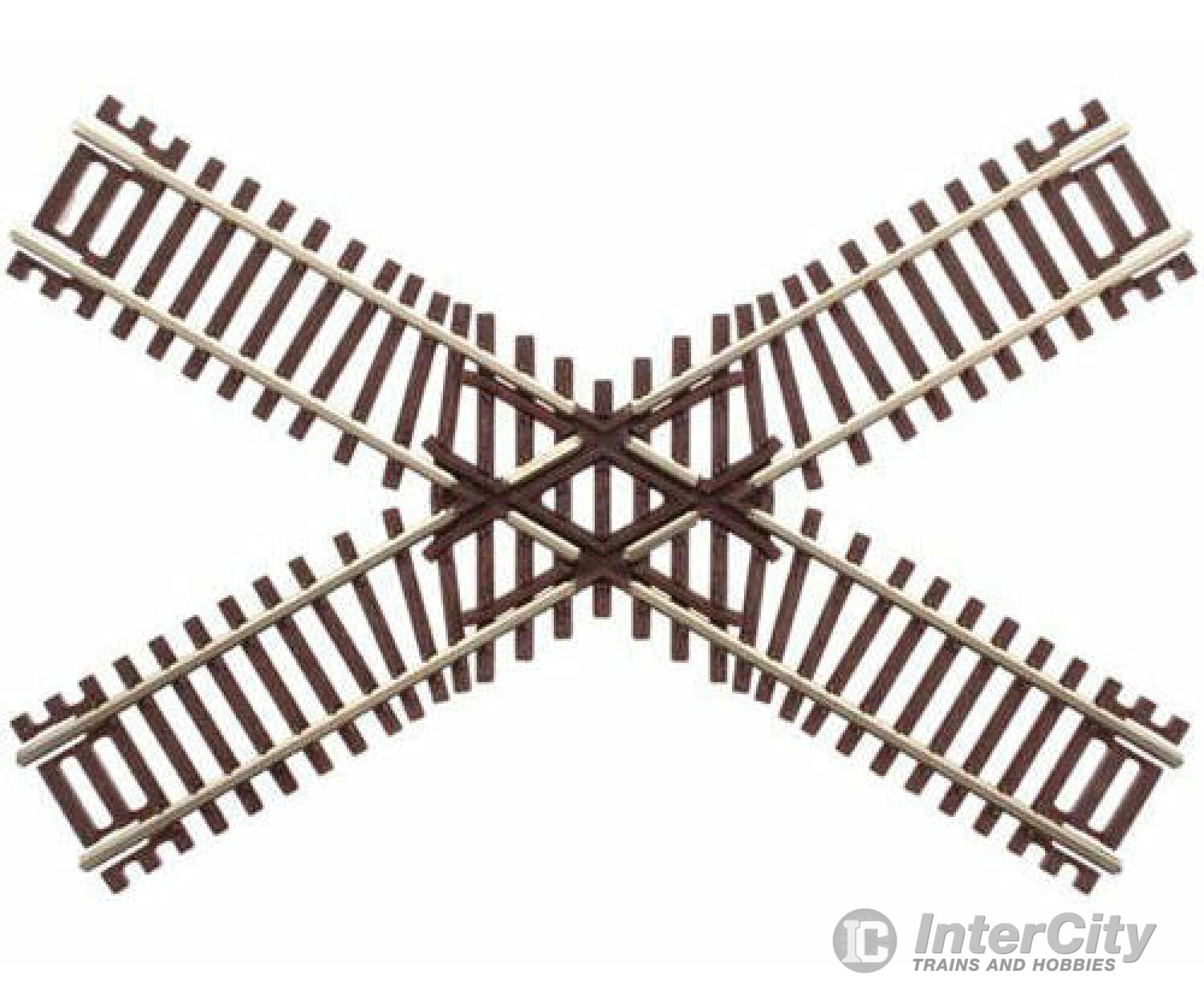 Atlas N 2044 Code 55 Track W/Nickel-Silver Rail & Brown Ties -- 60-Degree Crossing Turnouts