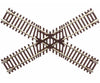 Atlas N 2044 Code 55 Track W/Nickel-Silver Rail & Brown Ties -- 60-Degree Crossing Turnouts