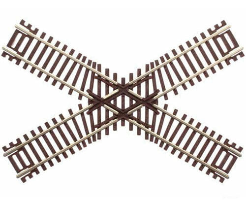 Atlas N 2044 Code 55 Track W/Nickel-Silver Rail & Brown Ties -- 60-Degree Crossing Turnouts