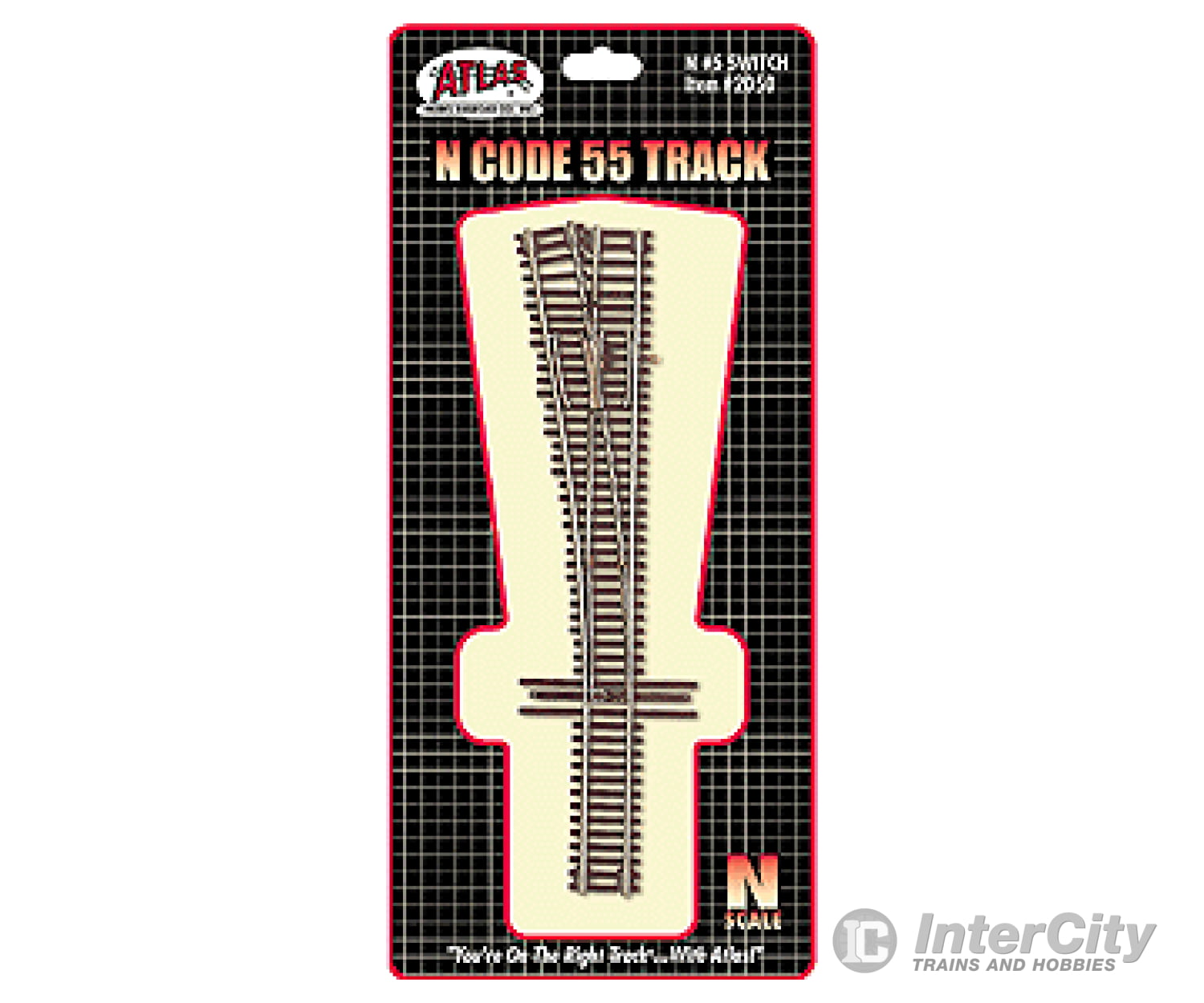 Atlas N 2050 Code 55 Turnout Nickel-Silver Rail Brown Ties -- No.5 Left Hand Track & Turnouts