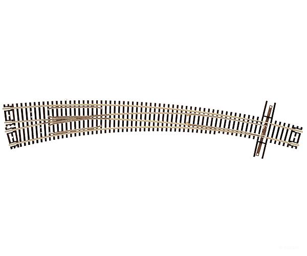 Atlas N 2058 Code 55 Curved Turnout; 21-1/4 Outside & 15 Inside Radius -- Left Hand Track Turnouts