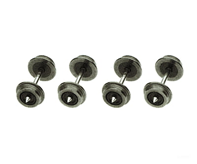 Atlas N 22020 33 Blackened Metal Wheels -- Pkg(12) Parts