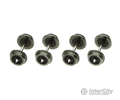 Atlas N 22020 33 Blackened Metal Wheels -- Pkg(12) Parts