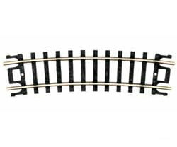 Atlas N 2511 Curved Snap-Track(R) -- Half 9-3/4 Radius Black Ties Pkg(6) Track & Turnouts