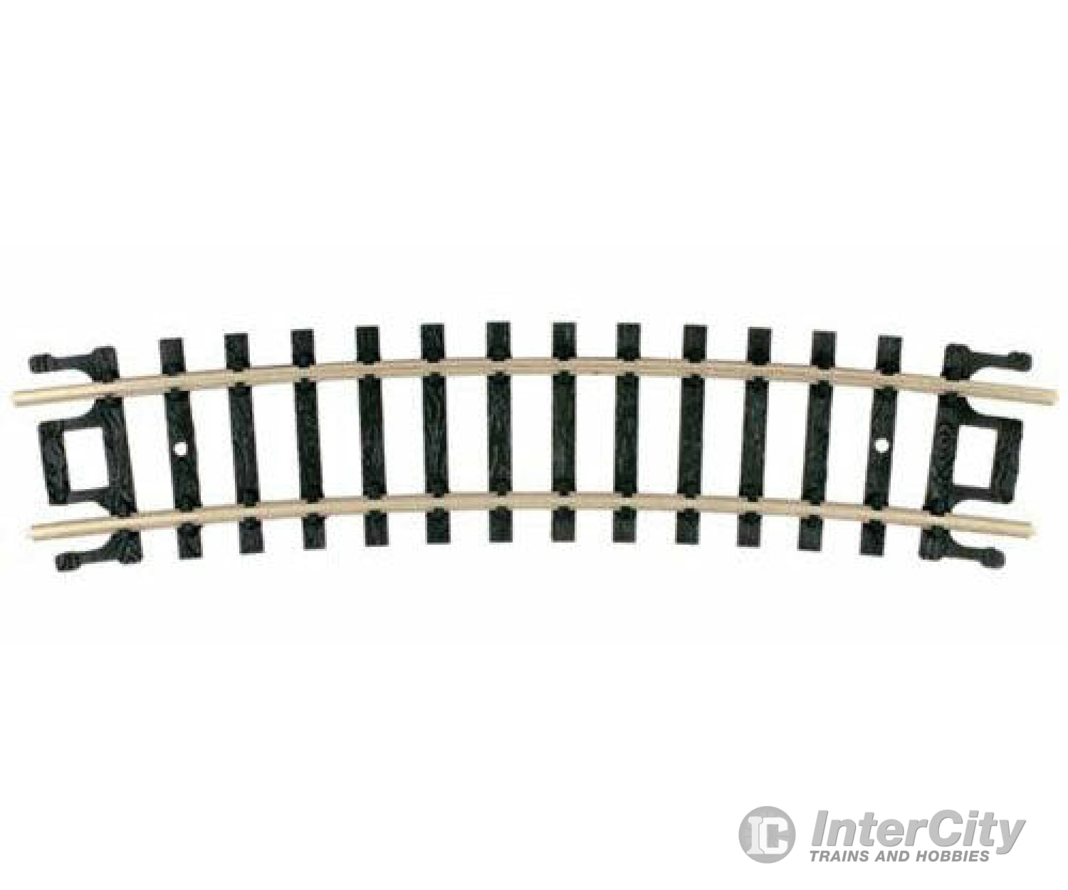 Atlas N 2521 Curved Snap-Track(R) -- Half 11 Radius Black Ties Pkg(6) Track & Turnouts