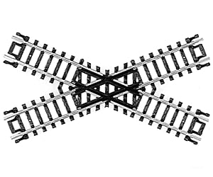Atlas N 2568 Crossings W/Black Ties -- 60 Degrees Track & Turnouts